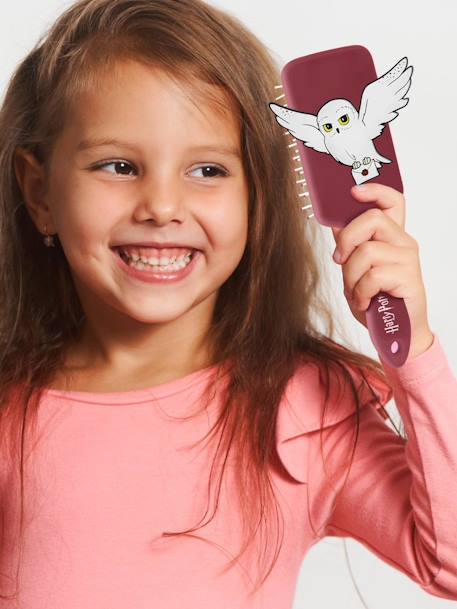 HARRY POTTER Hairbrush with Hedwig 3D Silicone Appliqué bordeaux red - vertbaudet enfant 
