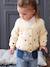 Gilet bébé brodé en côtes anglaises écru+marine+vert d'eau - vertbaudet enfant 