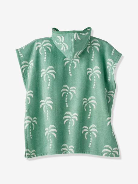 Poncho de bain / plage enfant personnalisable, avec coton recyclé carreaux bleu+lilas+menthe - vertbaudet enfant 