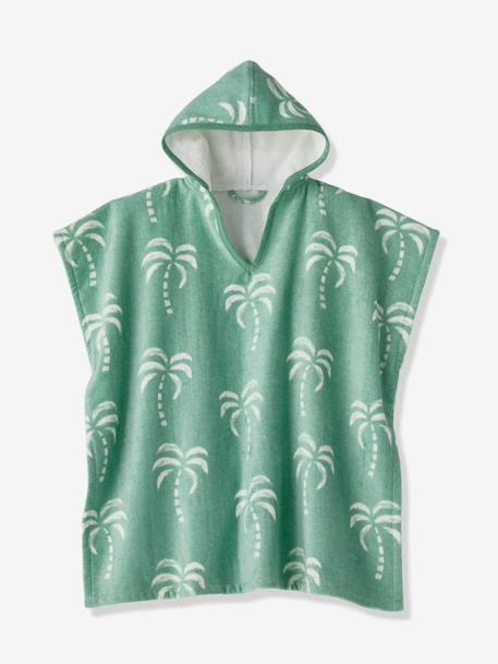 Poncho de bain / plage enfant personnalisable, avec coton recyclé carreaux bleu+lilas+menthe - vertbaudet enfant 