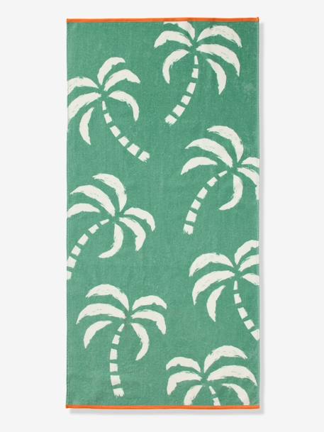 Serviette de bain / plage personnalisable, avec coton recyclé bleu imprimé+mauve+menthe+rayé bleu+rose imprimé - vertbaudet enfant 