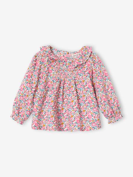 Ensemble naissance 2 pièces blouse tissu Liberty et bloomer écru - vertbaudet enfant 
