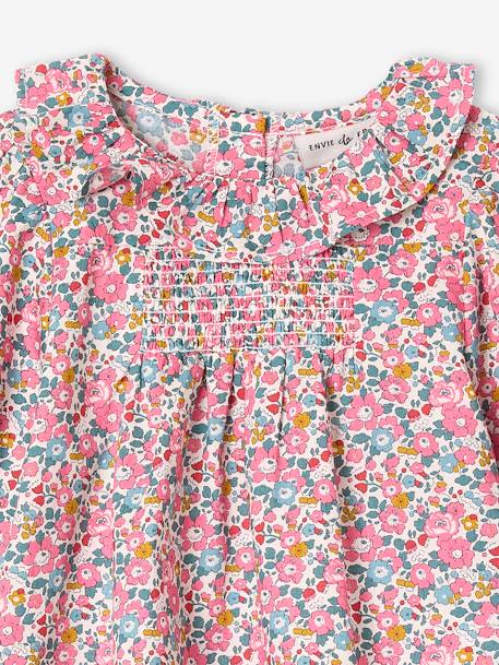 Ensemble naissance 2 pièces blouse tissu Liberty et bloomer écru - vertbaudet enfant 