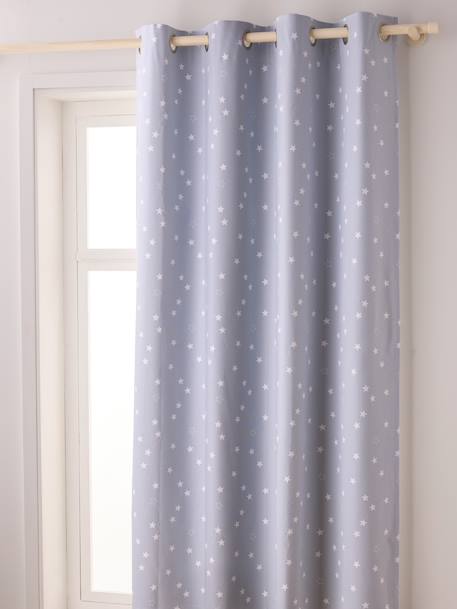 Blackout Curtains with Eyelets & Star Print Blue - vertbaudet enfant 