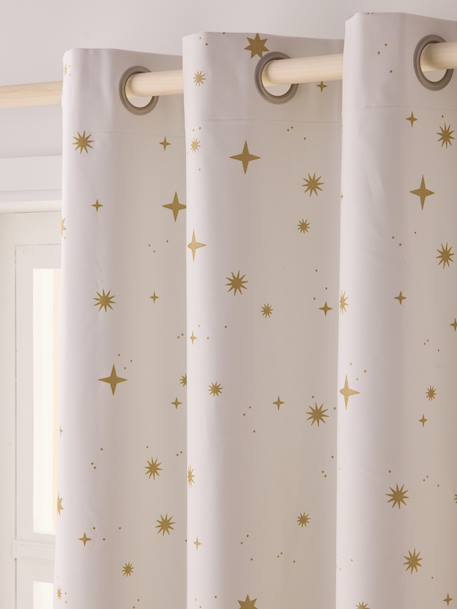 Blackout Curtain with Eyelets & Star Print White/Print - vertbaudet enfant 