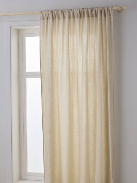 Rideau tube tamisant en gaze de coton blanc+cinnamon+ecru+grey blue+rose+rosy+sage green - vertbaudet enfant 