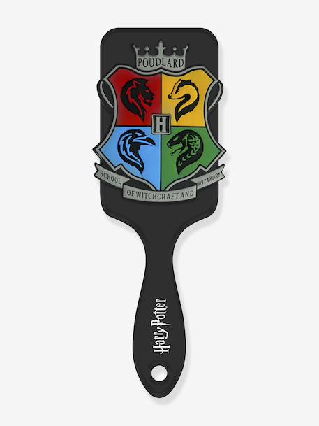 Hairbrush with 3D Silicone Appliqué of the 4 HARRY POTTER® Houses black - vertbaudet enfant 