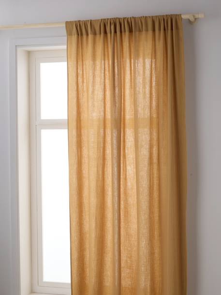 Rideau tube tamisant en gaze de coton blanc+cinnamon+ecru+grey blue+rose+rosy+sage green - vertbaudet enfant 