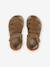 Leather Hook-&-Loop Sandals for Children, Designed for Autonomy camel - vertbaudet enfant 