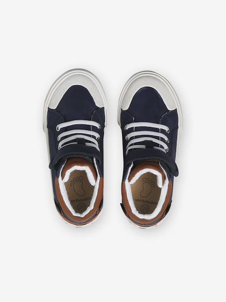 Baskets enfant garçon textile lacets élastiqués marine - vertbaudet enfant 
