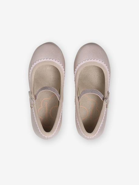 Glittery Ballerina Pumps for Girls, Designed for Autonomy pale pink - vertbaudet enfant 