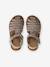 Sandales enfant cuir fisherman argent+or - vertbaudet enfant 