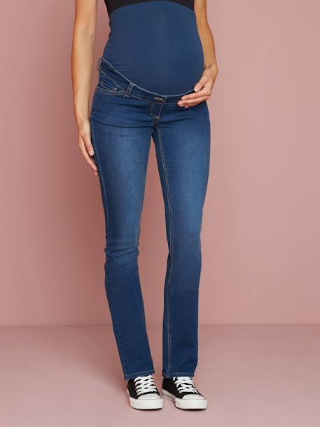 Maternity Straight Jeans - Inside Leg 33' Black+Dark Blue - vertbaudet enfant 