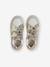 Baskets enfant fille cuir à scratchs blanc imprimé+écru - vertbaudet enfant 