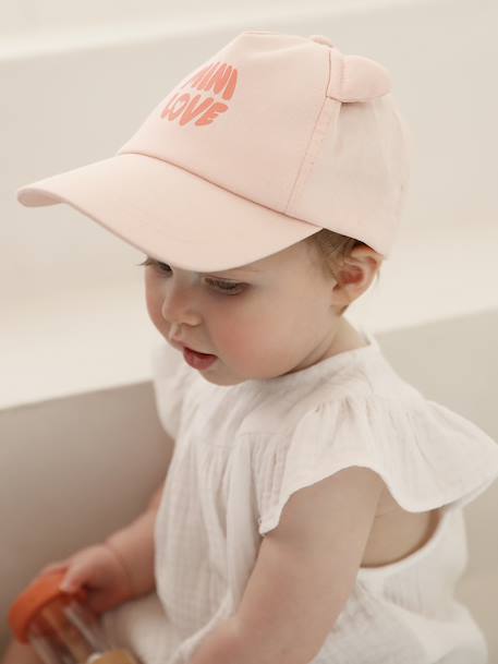 Hat with Fancy Ears, for Baby Girls pale pink - vertbaudet enfant 