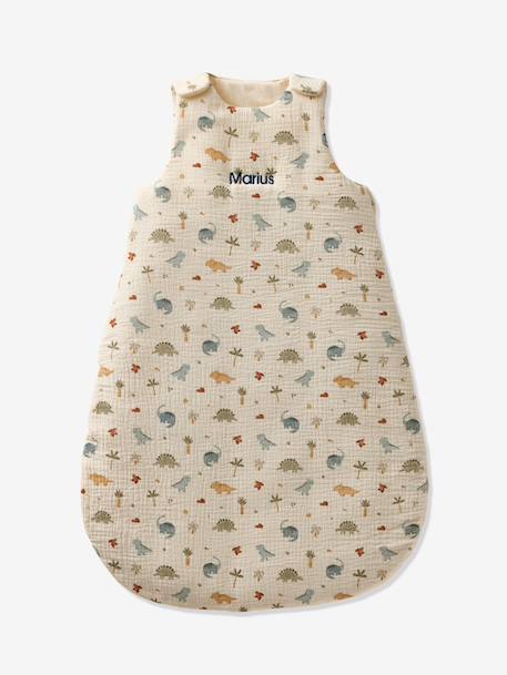 Cotton Muslin Sleeping Bag, MINISAURUS multicoloured - vertbaudet enfant 