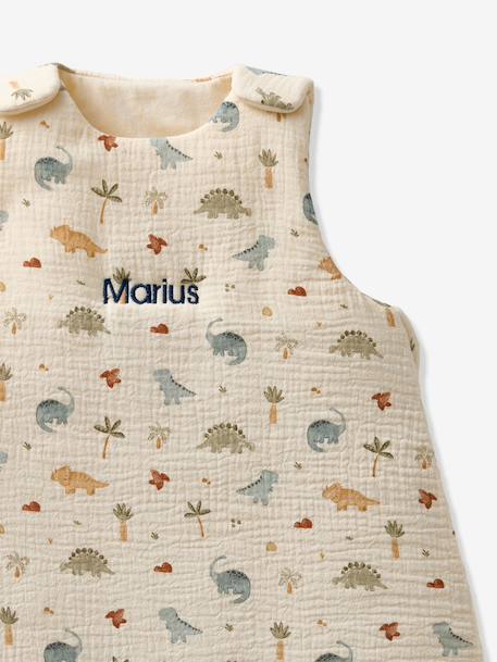 Cotton Muslin Sleeping Bag, MINISAURUS multicoloured - vertbaudet enfant 