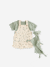 3-Piece Gift Set: T-Shirt + Dungarees + Comforter for Babies sage green - vertbaudet enfant 