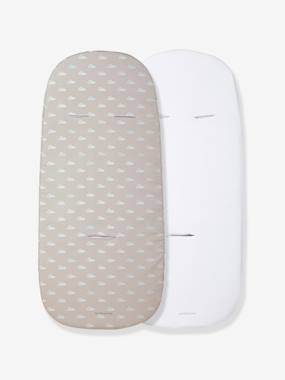 -Lot de 2 housses de protection pour matelas de nacelle