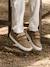 Derbies garçon cuir à scratchs beige+marine+MARRON MOYEN UNI - vertbaudet enfant 