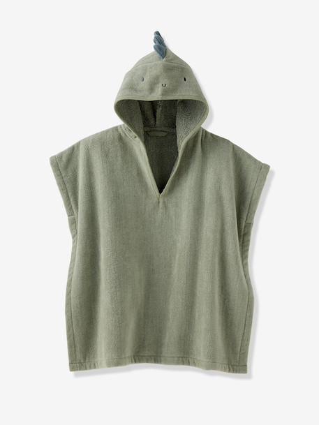 Poncho de bain bébé avec coton recyclé personnalisable Animal beige+ocre+olive+rose pâle - vertbaudet enfant 