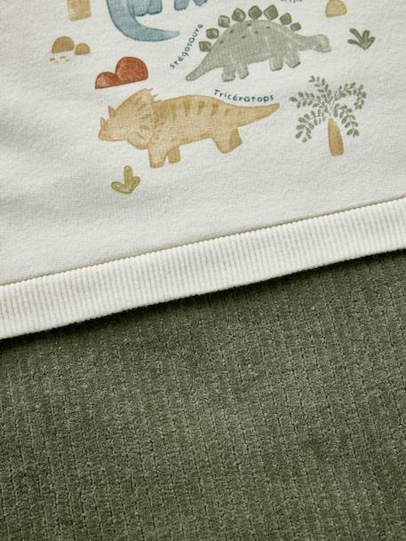 Dual-Fabric Sleeping Bag with Detachable Sleeves, MINISAURUS olive - vertbaudet enfant 
