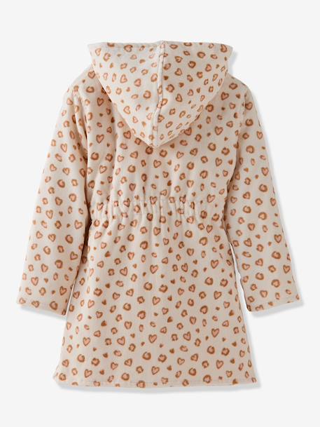 Peignoir enfant personnalisable Léopard, avec coton recyclé blanc imprimé - vertbaudet enfant 