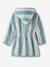 Peignoir de bain Enfant rayures TRANSAT capsule famille personnalisable, avec coton recyclé rayé bleu+rayé jaune+rayé rose+rayé violet - vertbaudet enfant 