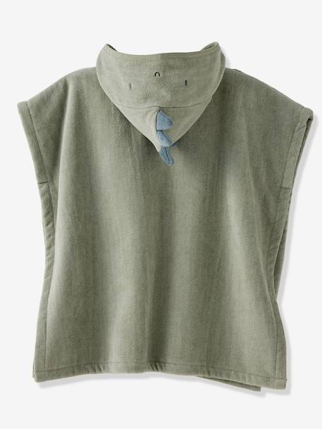 Poncho de bain bébé avec coton recyclé personnalisable Animal beige+ocre+olive+rose pâle - vertbaudet enfant 