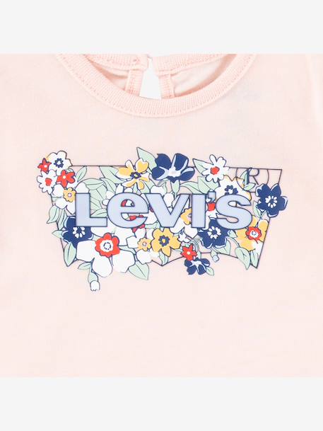 Set Top + bermuda shorts + Ruffle hair scrunchie LEVI'S® rose - vertbaudet enfant 
