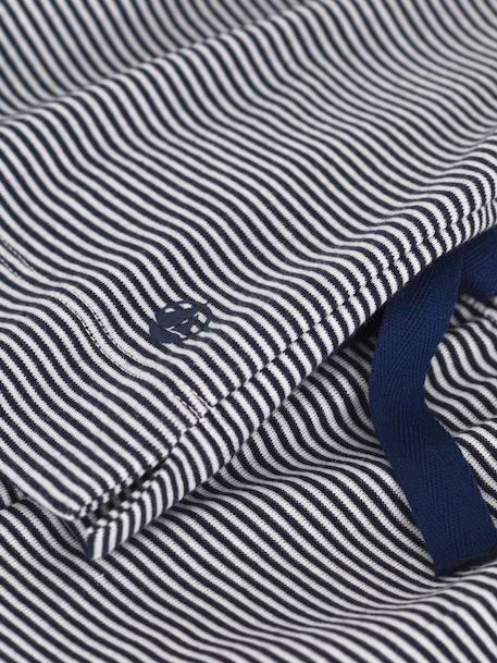 Pyjama enfant manches courtes jambes amples rayé marine - vertbaudet enfant 