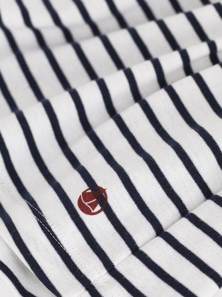 Striped Cotton Dress for Children, PETIT BATEAU navy blue - vertbaudet enfant 