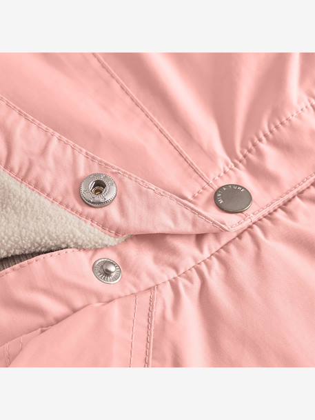 Veste mi-saison bébé MATWAI avec doublure polaire bois de rose+marron+sable - vertbaudet enfant 