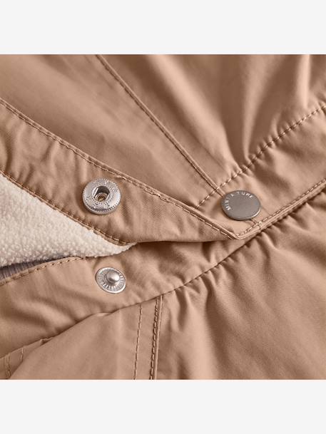 Veste mi-saison bébé MATWAI avec doublure polaire bois de rose+marron+sable - vertbaudet enfant 