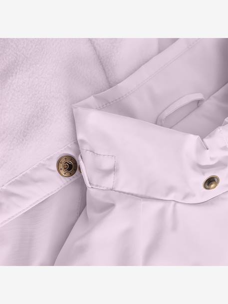MATALGEA Mid-Season Waterproof Jacket with Fleece Lining, for Girls, MINI A TURE dusky pink+rosy+sage green+soft lilac - vertbaudet enfant 