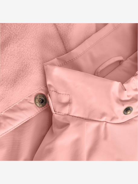 MATALGEA Mid-Season Waterproof Jacket with Fleece Lining, for Girls, MINI A TURE dusky pink+rosy+sage green+soft lilac - vertbaudet enfant 