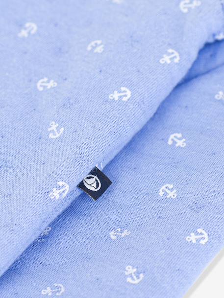 Long Sleeve Jumpsuit for Babies, Small Anchors Print, PETIT BATEAU blue - vertbaudet enfant 