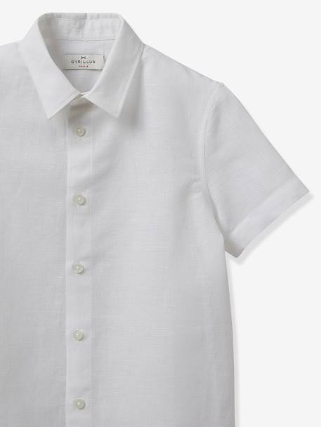 Boy's shirt from the CYRILLUS party and wedding collection ecru - vertbaudet enfant 