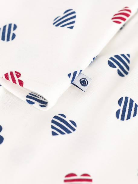 Heart Print Pyjamas for Children, PETIT BATEAU white - vertbaudet enfant 