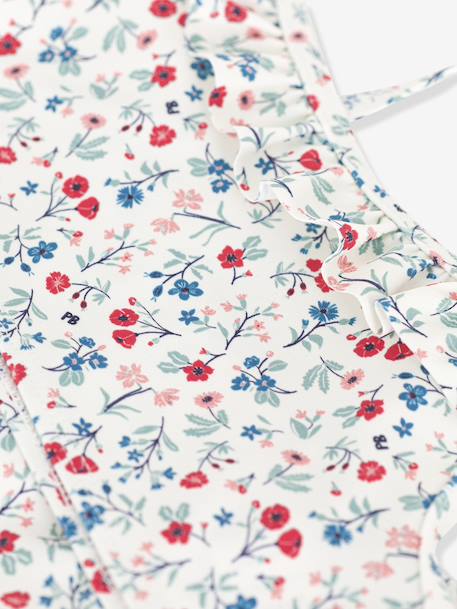 Floral Two-Piece Swimsuit for Girls, PETIT BATEAU white - vertbaudet enfant 