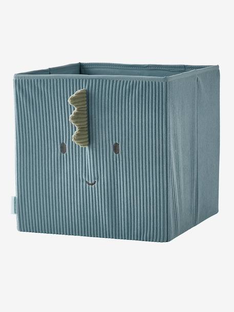 Set of 2 Minisaurus Dino Storage Tubs in Corduroy sage green - vertbaudet enfant 