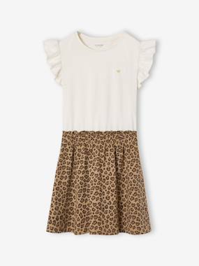 Fille-Robe-Robe fille effet 2 en 1 
