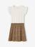Robe fille effet 2 en 1 beige+écru+indigo+rayé rose+rose pâle - vertbaudet enfant 