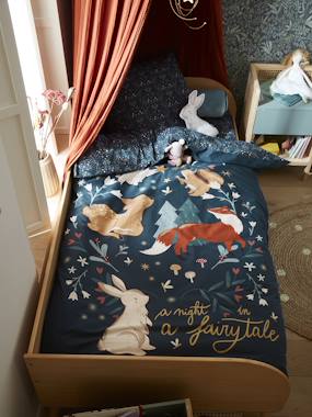 Parure housse de couette enfant et taie d'oreiller BROCÉLIANDE, avec coton recyclé   - vertbaudet enfant