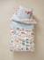Parure housse de couette + taie d'oreiller enfant AUTO-CITY beige imprimé - vertbaudet enfant 