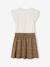 Robe fille effet 2 en 1 beige+écru+indigo+rayé rose+rose pâle - vertbaudet enfant 