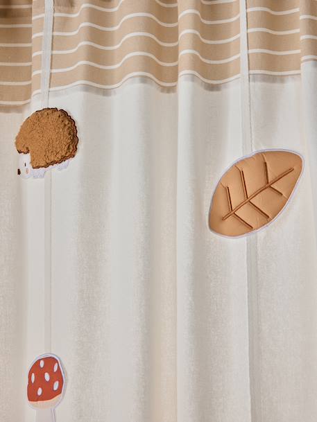 Light-Filtering Garland Curtain with Hedgehog Motif beige - vertbaudet enfant 