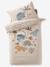 Duvet Cover & Pillowcase Set for Babies, MINISAURUS ecru - vertbaudet enfant 