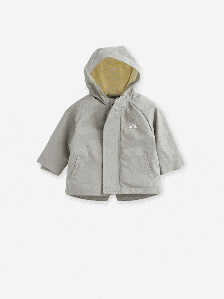 3-in-1 mid-season baby parka with detachable sherpa gilet sage green - vertbaudet enfant 