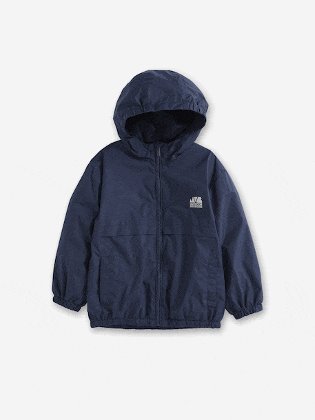 Coupe-vent mixte avec poche de rangement bleu nuit - vertbaudet enfant 
